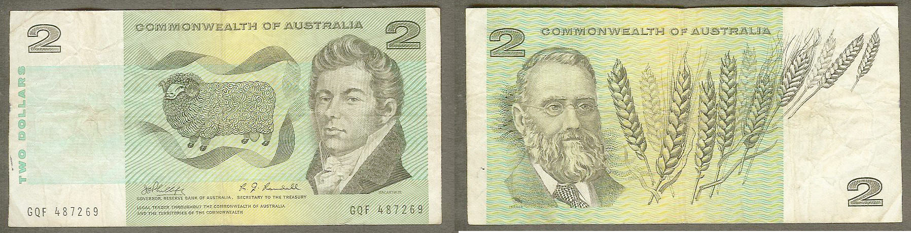 Australian $2 Phillips/Randall 1968 gF